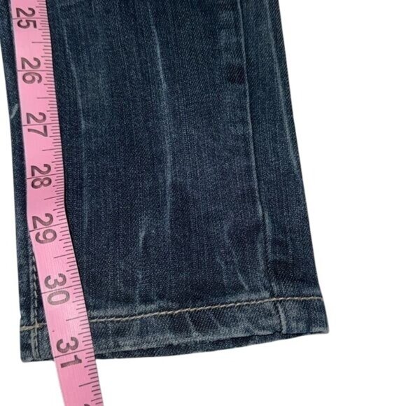 L.A. Idol Womens Distressed Skinny Jeans Size 1 With Rhinestone & Stud Accents - Picture 14 of 14
